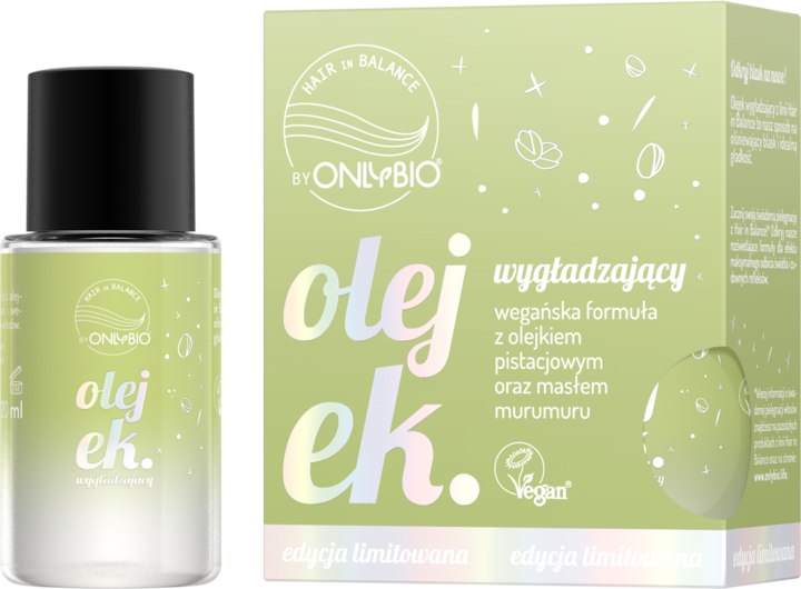 ONLYBIO PISTACJA - Hair in balance by OnlyBio Olejek wygładzający do włosów Pistacja 20 ml