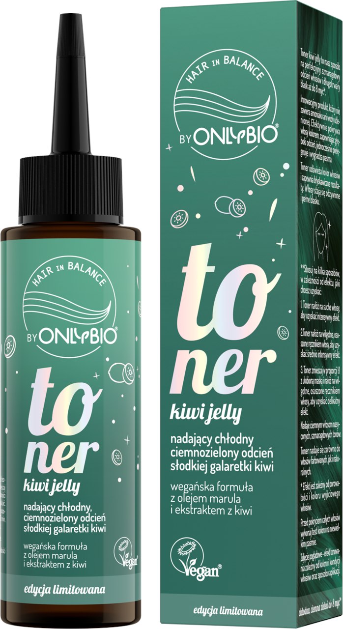 ONLYBIO KIWI - Hair in balance by OnlyBio Toner Kiwi Jelly 100 ml EDYCJA LIMITOWANA