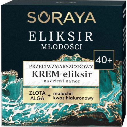 SORAYA ELIKSIR MŁODOŚCI malachit,kwas hialuronowy 40+ dzień, noc.
