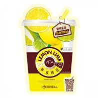 MEDIHEAL - Lemonlime Vita Mask, maska rozświetlająco-energetyzująca z cytryną i limonką, 20ml