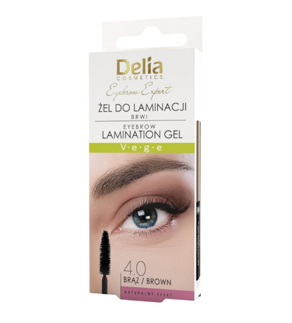 DELIA Eyebrow Expert Żel do laminacji brwi 4.0 Brąz 4 ml