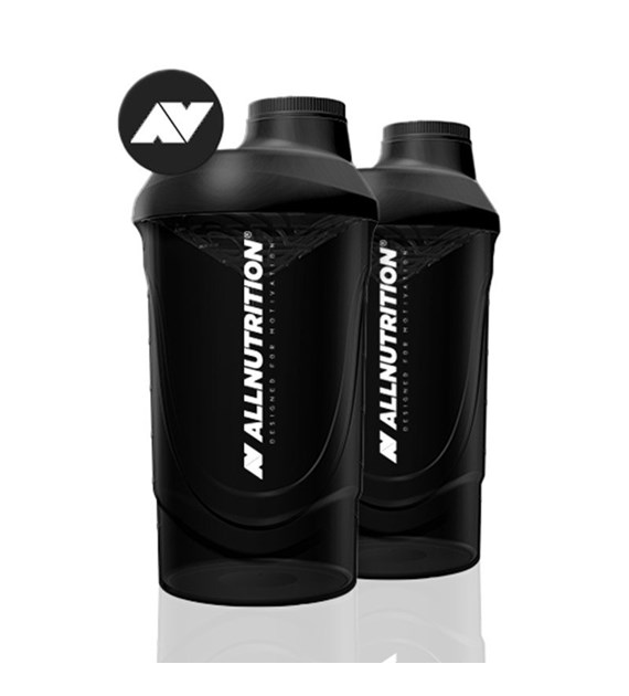 ALLNUTRITION SHAKER 600ML 1 szt  BLACK 2LOGO