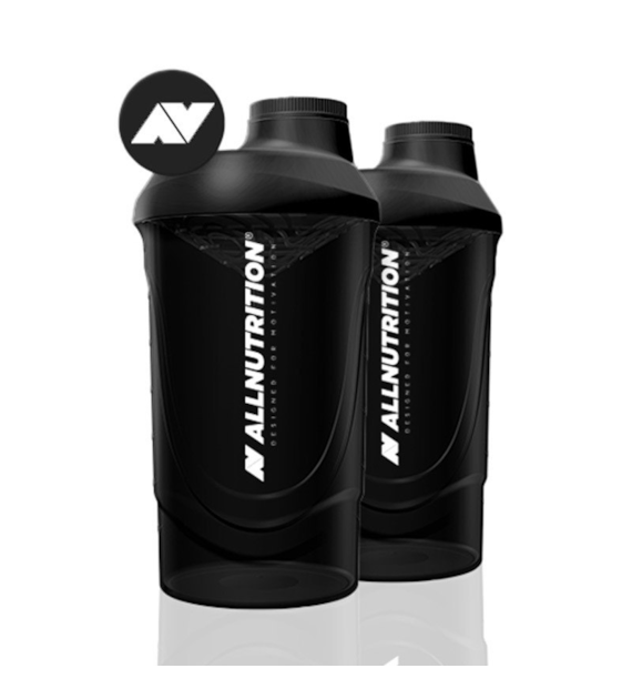 ALLNUTRITION SHAKER 600ML 1 szt  BLACK 2LOGO