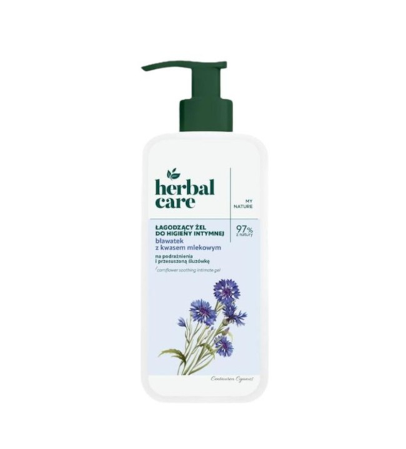 Herbal Care Łagodzący żel do higieny intymnej Bławatek i kwas mlekowy 330 ml