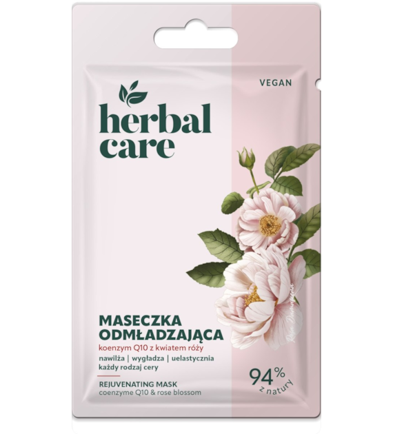 Herbal Care Odmładzająca maseczka KOENZYM Q10 z kwiatem róży, 7 g
