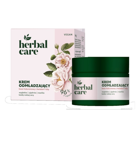 Herbal Care Odmładzający krem KWAS HIALURONOWY z kwiatem róży, 50 ml