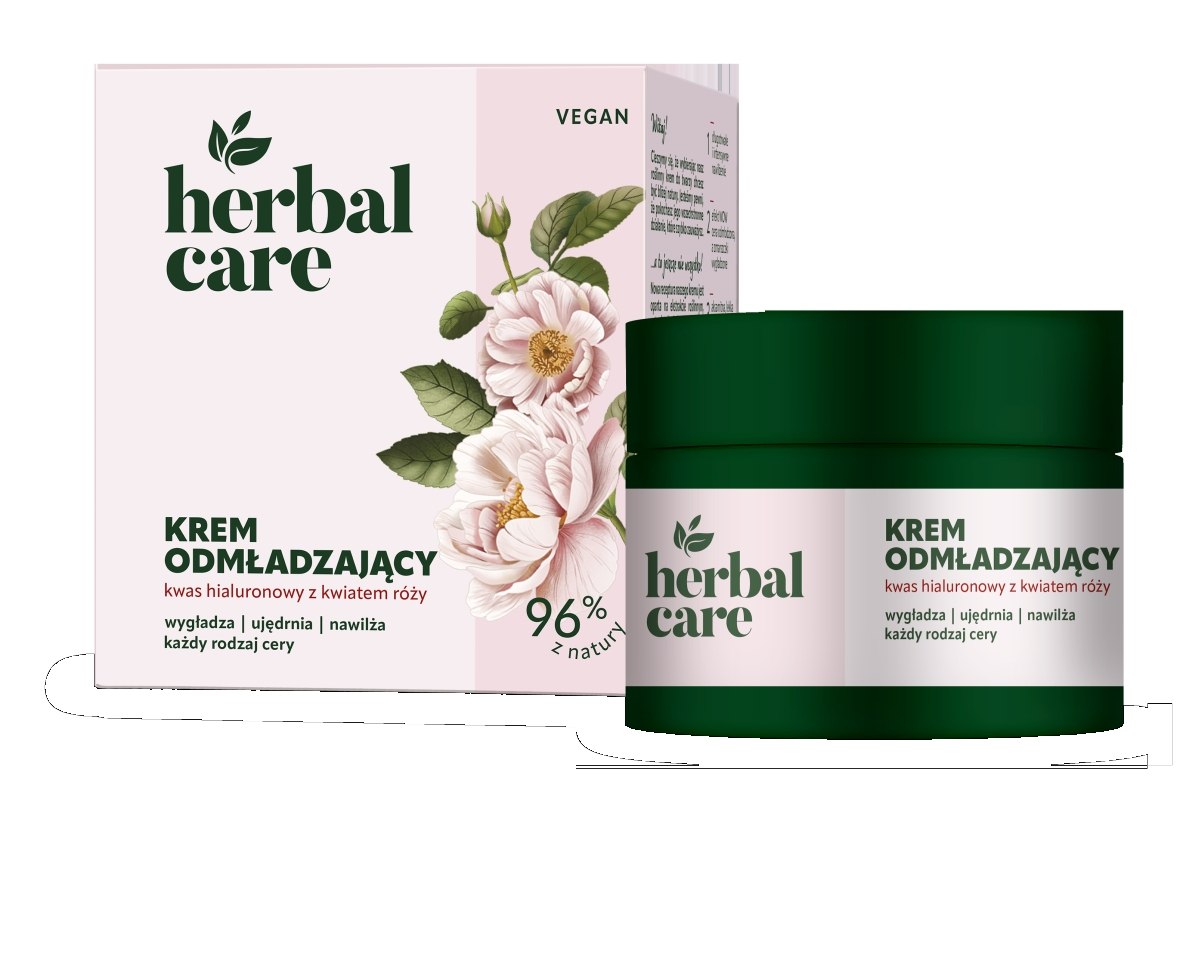 Herbal Care Odmładzający krem KWAS HIALURONOWY z kwiatem róży, 50 ml