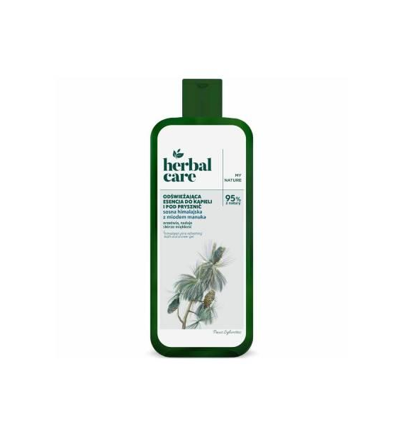 Herbal Care Odświeżający płyn do kąpieli Sosna himalajska z miodem manuka, 400 ml
