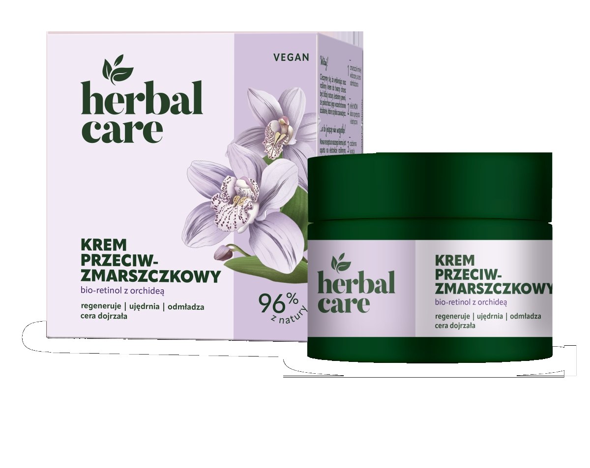 Herbal Care Przeciwzmarszczkowy krem BIO-RETINOL z orchideą, 50 ml
