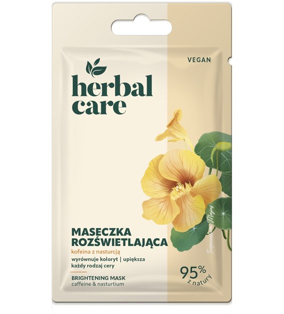 Herbal Care Rozświetlająca maseczka KOFEINA z nasturcją, 7 g