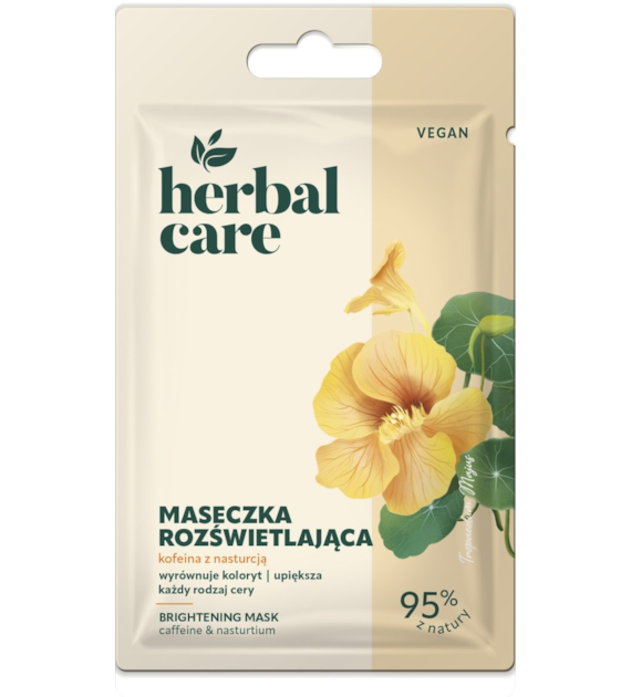 Herbal Care Rozświetlająca maseczka KOFEINA z nasturcją, 7 g