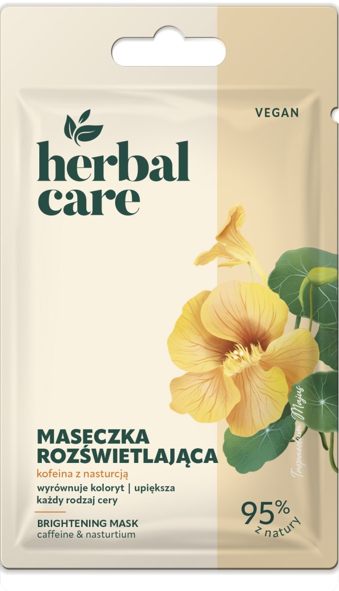 Herbal Care Rozświetlająca maseczka KOFEINA z nasturcją, 7 g