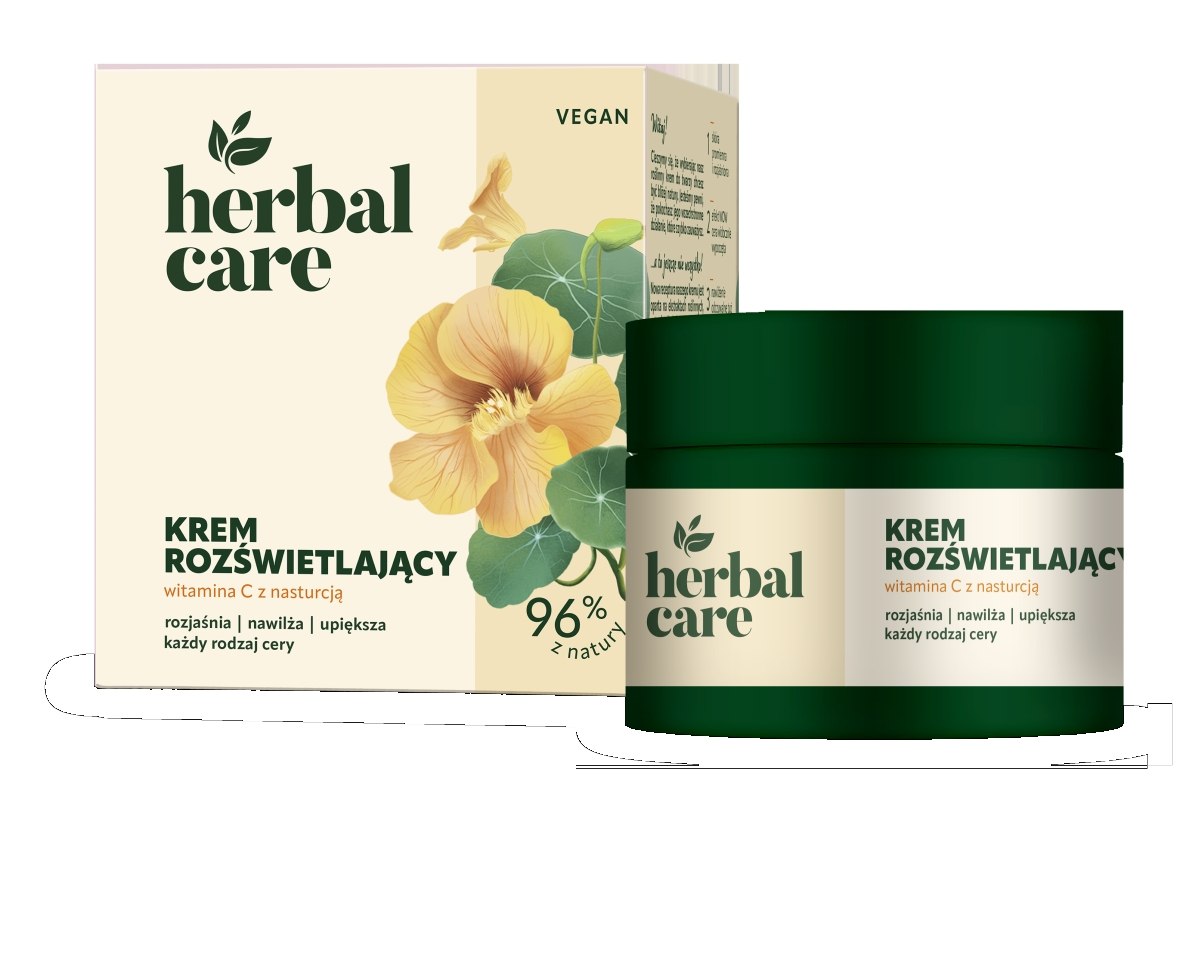 Herbal Care Rozświetlający krem WITAMINA C z nasturcją, 50 ml