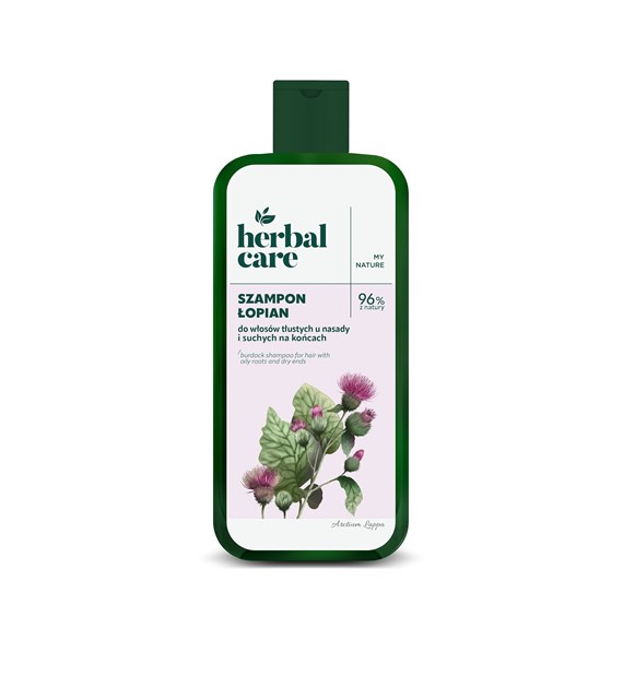 Herbal Care Szampon do włosów tlustych u nasady i suchych na końcach Łopian, 330 ml