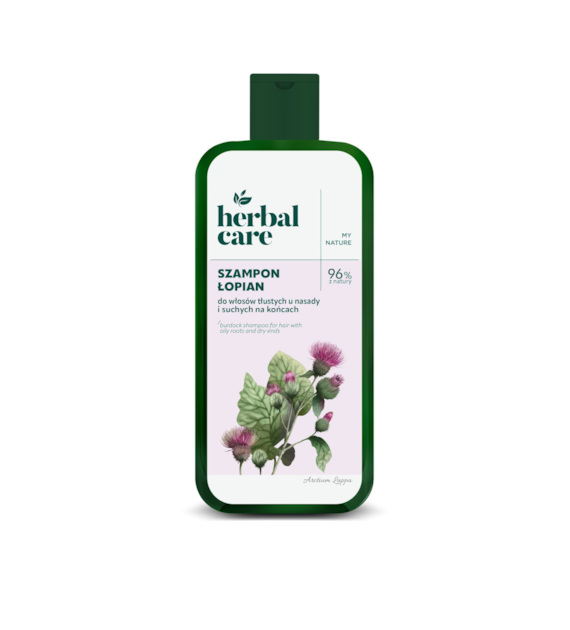 Herbal Care Szampon do włosów tlustych u nasady i suchych na końcach Łopian, 330 ml