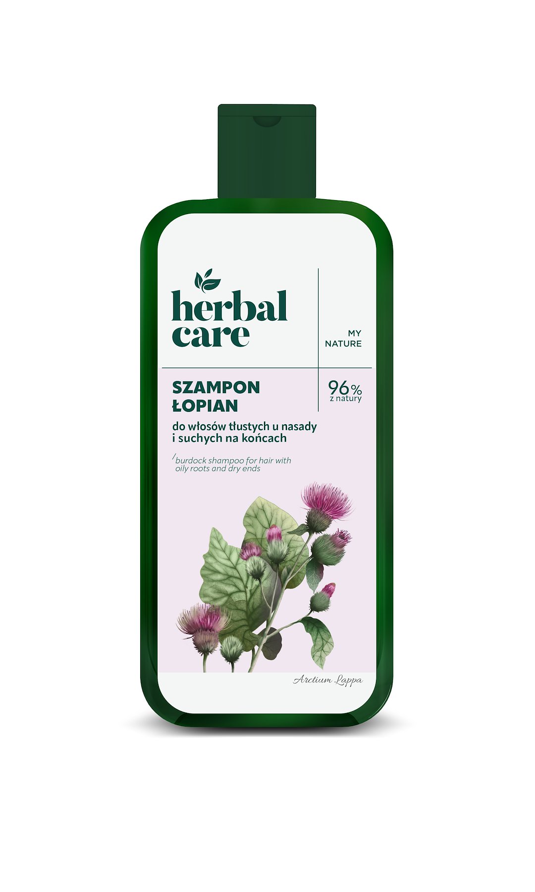 Herbal Care Szampon do włosów tlustych u nasady i suchych na końcach Łopian, 330 ml