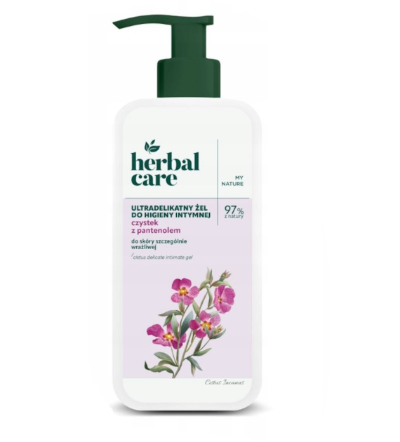 Herbal Care Ultradelikatny żel do higieny intymnej Czystek i pantenol, 330 ml