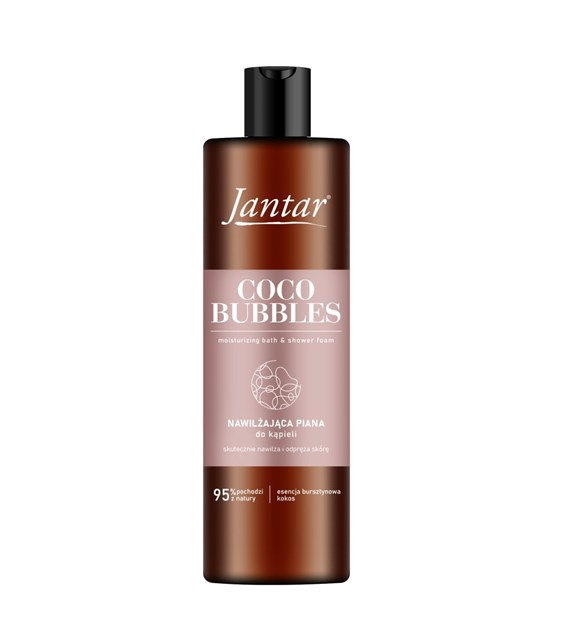 Jantar Coco Bubbles | Nawilżająca piana do kąpieli z esencją bursztynową i kokosem, 400 ml