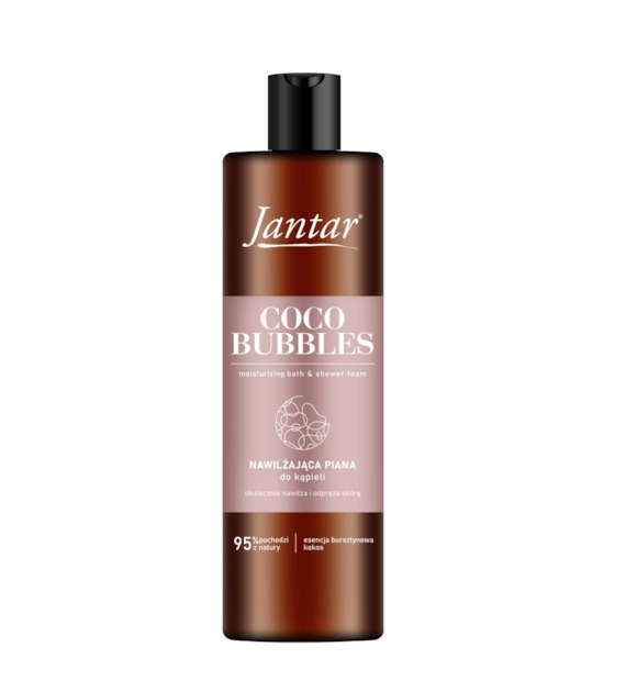 Jantar Coco Bubbles | Nawilżająca piana do kąpieli z esencją bursztynową i kokosem, 400 ml