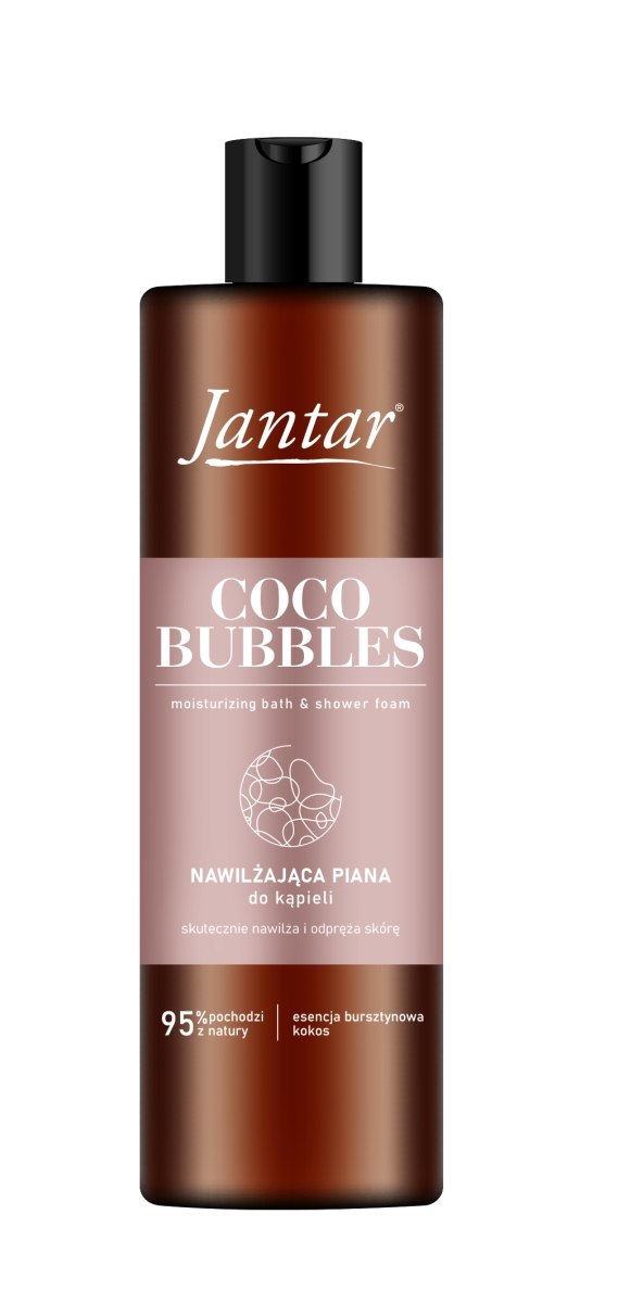Jantar Coco Bubbles | Nawilżająca piana do kąpieli z esencją bursztynową i kokosem, 400 ml