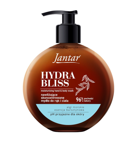 Jantar Hydra Bliss Nawilżające mydło do rąk i ciała z esencją bursztynową i algami, 400 ml