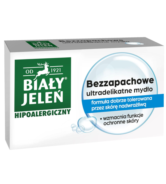 Mydło glicerynowe bezzapachowe hipoalergiczny BIAŁY JELEŃ  100 g