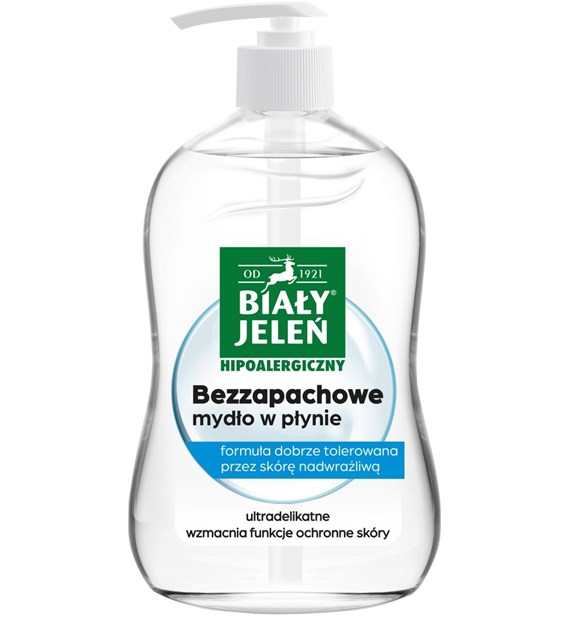 Mydło w płynie bezzapachowe hipoalergiczny BIAŁY JELEŃ  500 ml