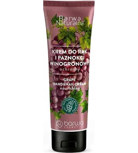 BARWA NATURALNA Krem ochronny do rąk i paznokci Winogronowy 100 ml
