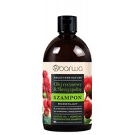 BARWA Receptury Natury Szampon regenerujący do włosów ze skłonnością do wypadania i zniszczonych - Olej Rycynowy & Skrzyp Polny 380ML