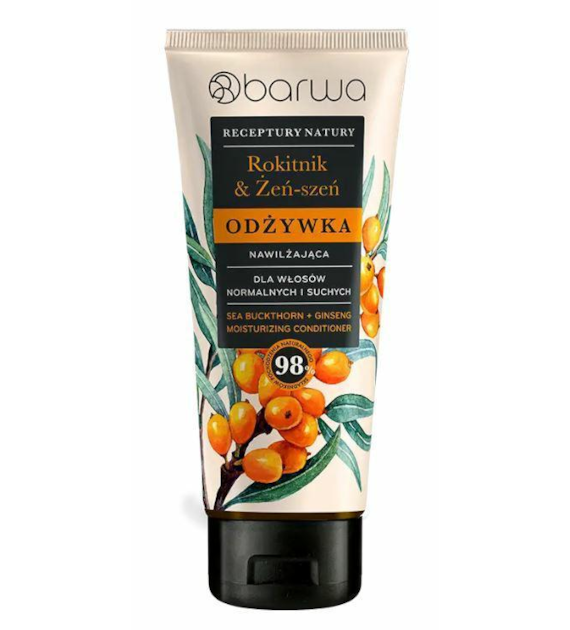 BARWA Receptury Natury Odżywka nawilżająca do włosów normalnych i suchych - Rokitnik & Żeń-szeń 200ML