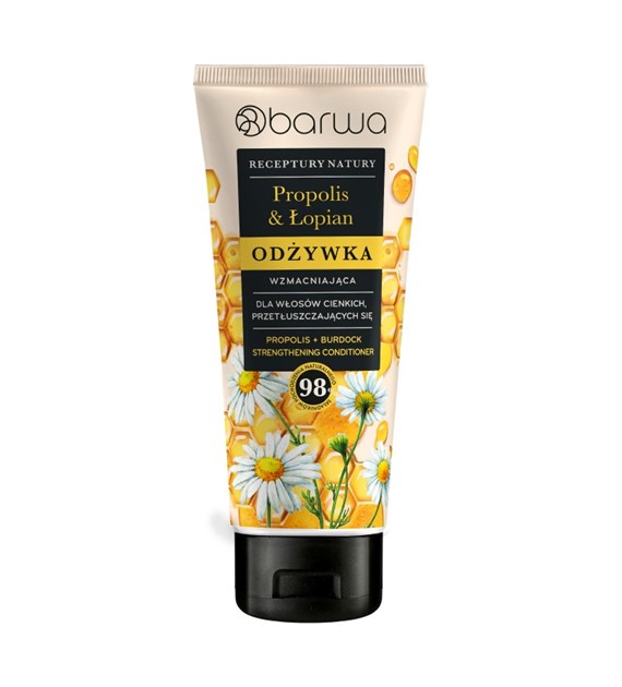 BARWA Receptury Natury Odżywka wzmacniająca do włosów cienkich i przetłuszczających się - Propolis & Aloes 200ML