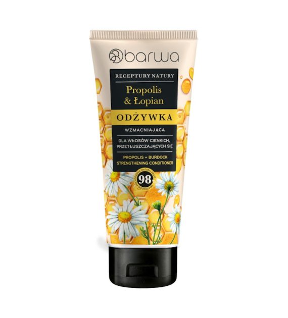 BARWA Receptury Natury Odżywka wzmacniająca do włosów cienkich i przetłuszczających się - Propolis & Aloes 200ML