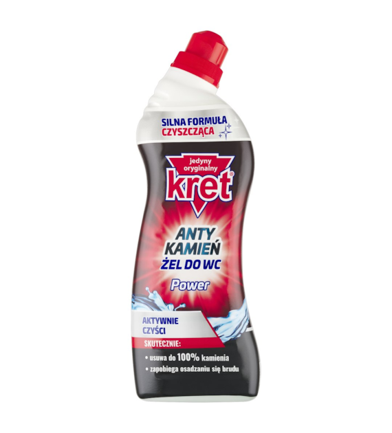 KRET  ŻEL DO WC 750G POWER USUWA 99.9% BAKTERII,SKUTECZNIE CZYŚCI