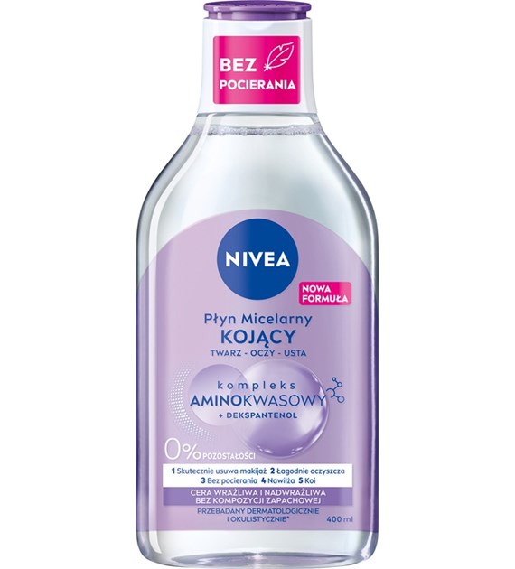 NIVEA FACE CLEAN Pielęgnujący płyn micelarny do cery wrażliwej i nadwrażliwej 400 ml