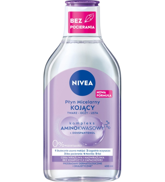 NIVEA FACE CLEAN Pielęgnujący płyn micelarny do cery wrażliwej i nadwrażliwej 400 ml