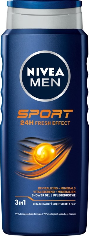 NIVEA SHOWER MALE Żel pod prysznic Sport 500 ml