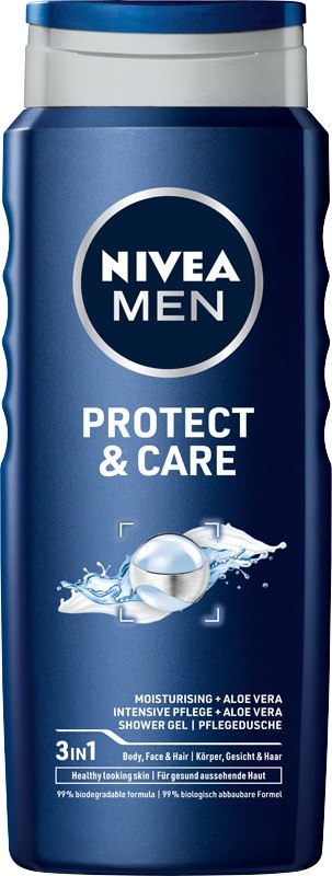 NIVEA SHOWER MALE Żel pod prysznic Protect Care 500 ml