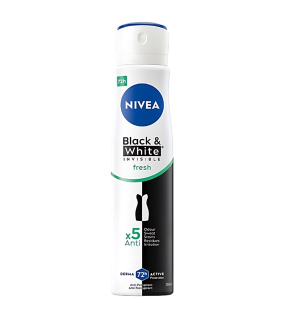 NIVEA DEO SPRAY Antyperspirant Black&White Invisible Fresh spray 150 ml