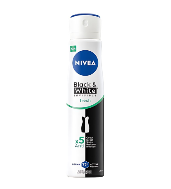 NIVEA DEO SPRAY Antyperspirant Black&White Invisible Fresh spray 150 ml