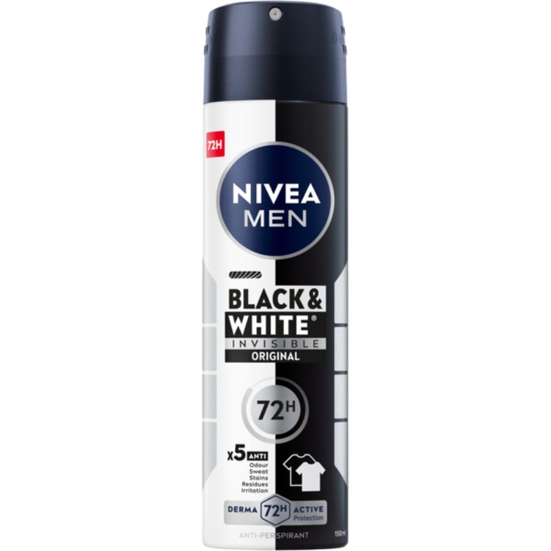 NIVEA DEO SPRAY Antyperspirant Black&White Invisible Fresh spray 150 ml