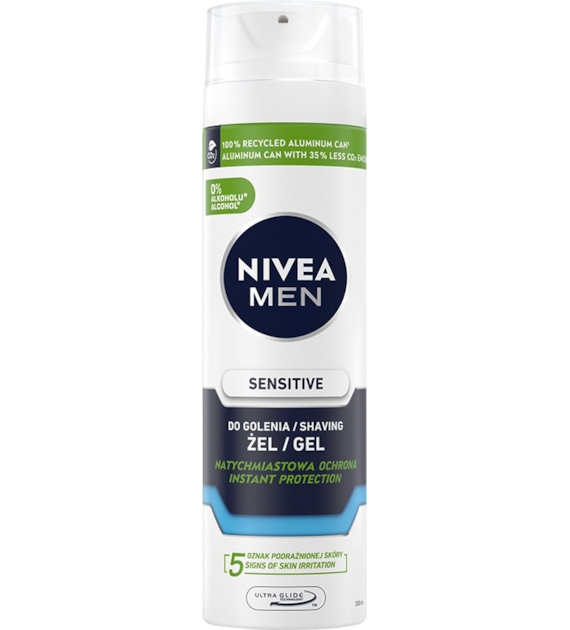 NIVEA FOR MEN Żel do golenia łagodzący Sensitive 200 ml