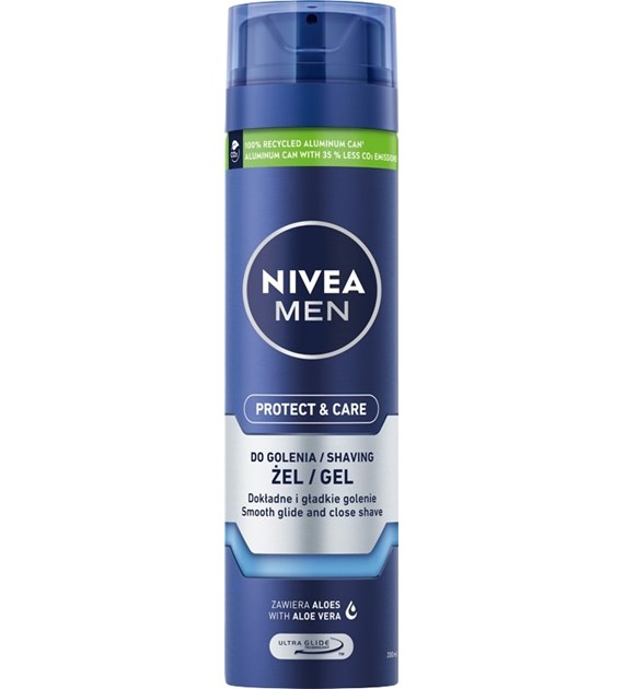 NIVEA FOR MEN Żel do golenia ochronny Protect & Care 200 ml