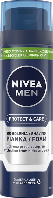 NIVEA FOR MEN Pianka do golenia ochronna Protect & Care 200 ml