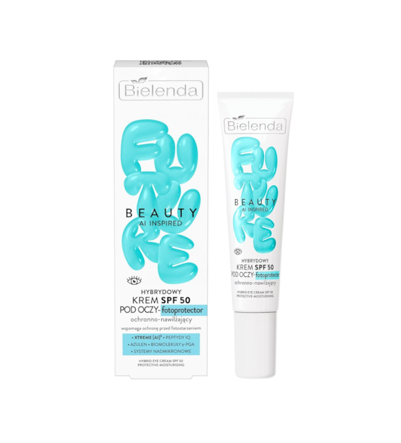 BIELENDA FUTURE BEAUTY KREM POD OCZY  HYBRYDOWY OCHRONNO-NAWILŻAJĄCY SPF 50 15ML