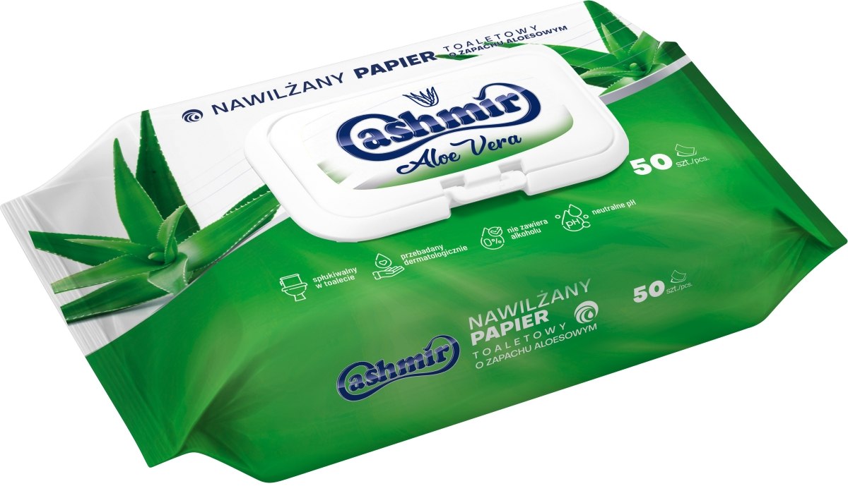 CASHMIR PAPIER TOALETOWY NAWILŻANY (50) ALOE VERA