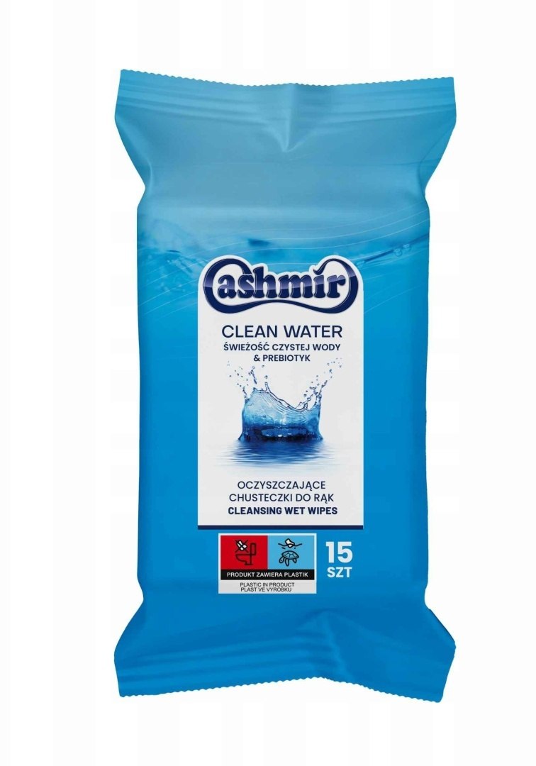 CASHMIR CHUSTECZKI NAWILŻANE (15) CLEAN WATER ŚWIEŻOŚĆ CZYSTEJ WODY & PREBIOTYK