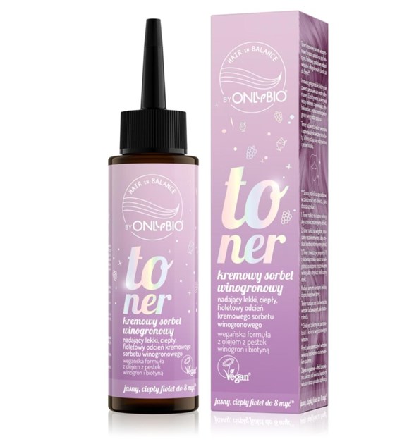 OnlyBio Hair in Balance Toner Kremowy sorbet winogronowy 100 ml   -  PROMOCJA