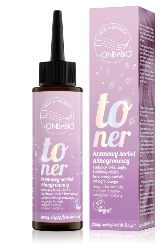 ONLYBIO  Hair in Balance Toner Kremowy sorbet winogronowy 100 ml