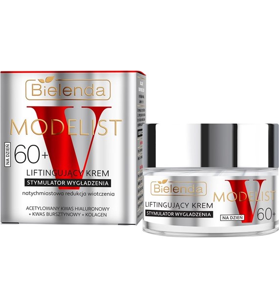 BIELENDA - V-MODELIST 60+ KREM DO TWARZY 50ML DZIEŃ LIFTINGUJĄCY STYMULATOR WYGŁADZENIA