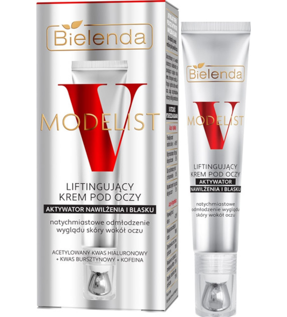 BIELENDA - V-MODELIST KREM POD OCZY 15ML LIFTINGUJĄCY AKTYWATOR NAWILŻENIA I BLASKU